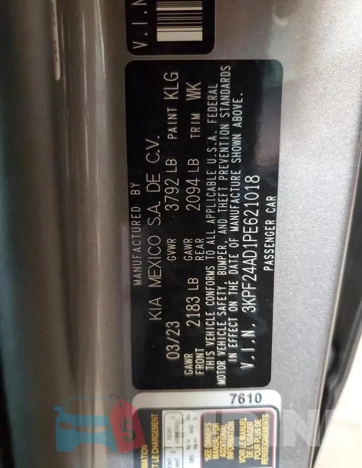 3KPF24AD1PE621018 Photo# 12