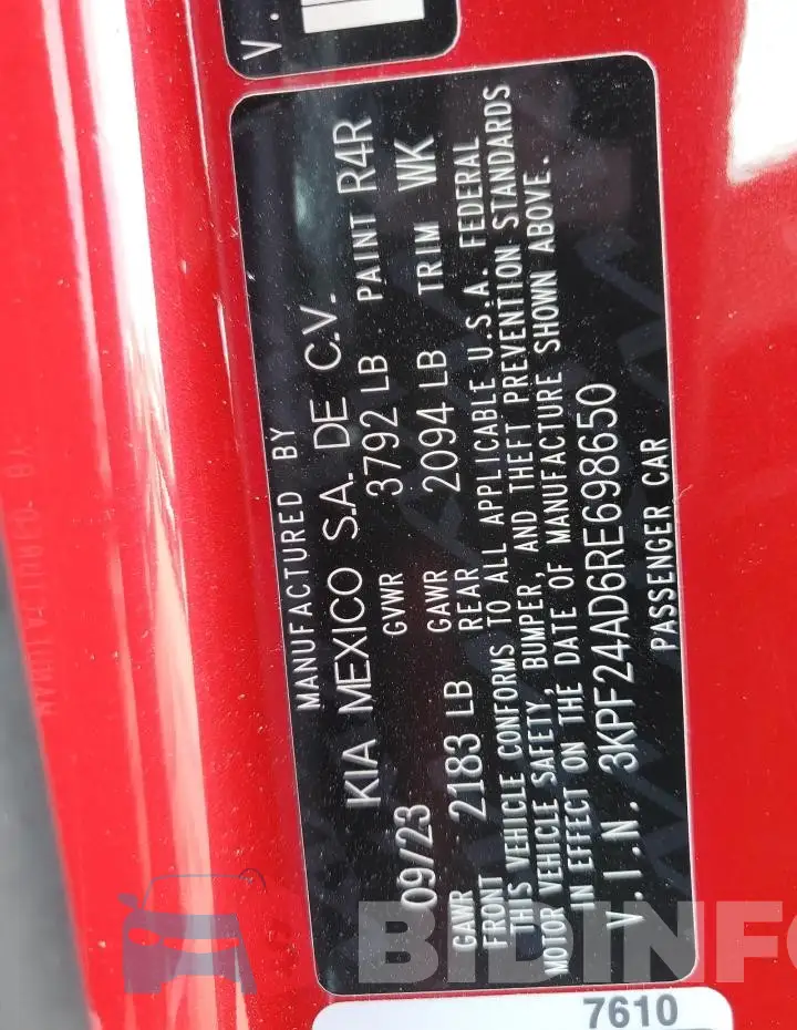 3KPF24AD6RE698650 Photo# 13