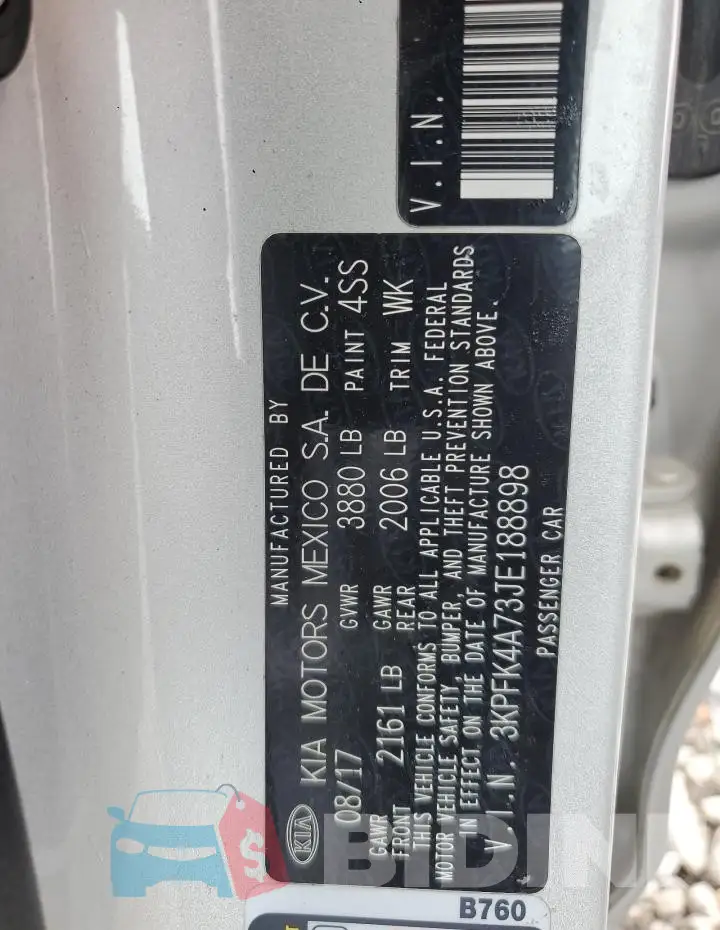 3KPFK4A73JE188898 Photo# 12