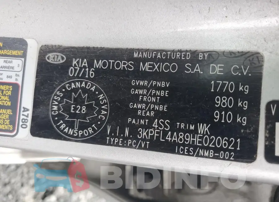 3KPFL4A89HE020621 Photo# 13