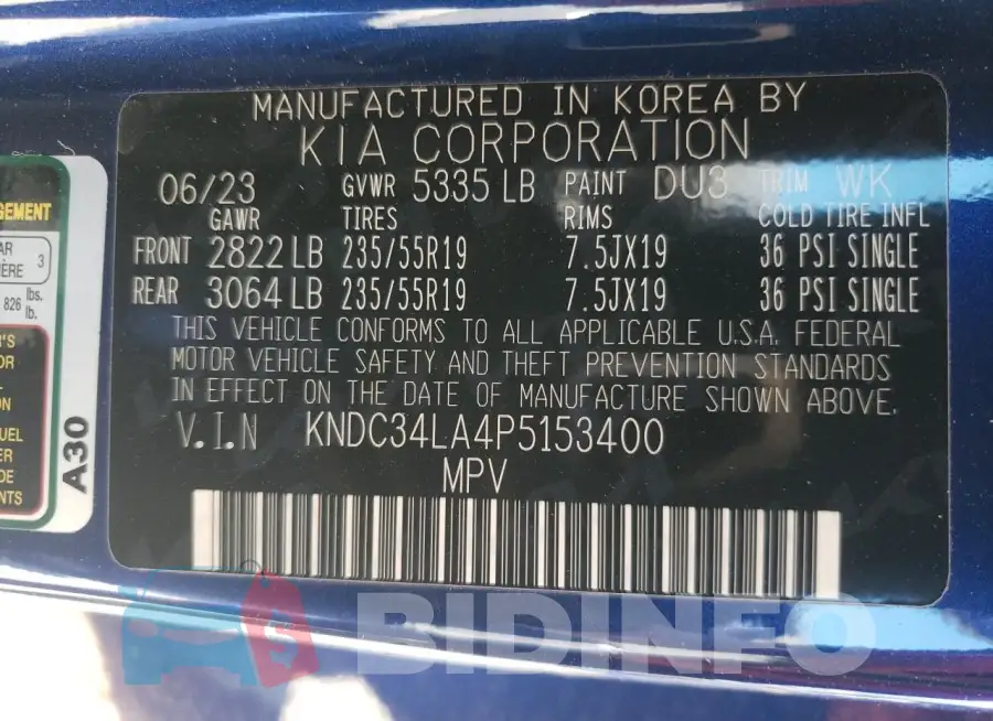 KNDC34LA4P5153400 Photo# 14