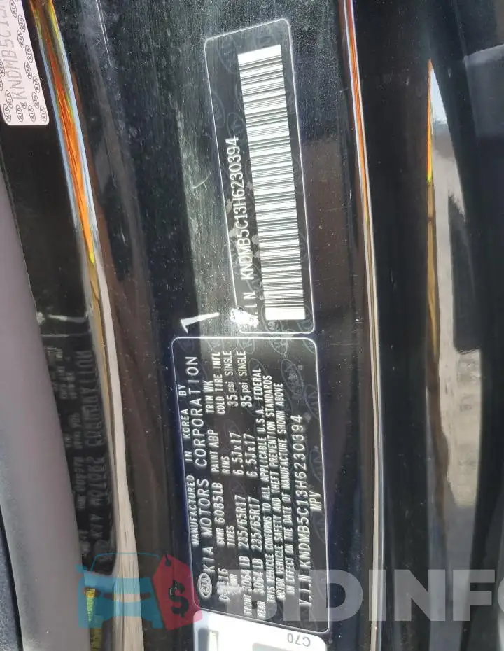 KNDMB5C13H6230394 Photo# 13