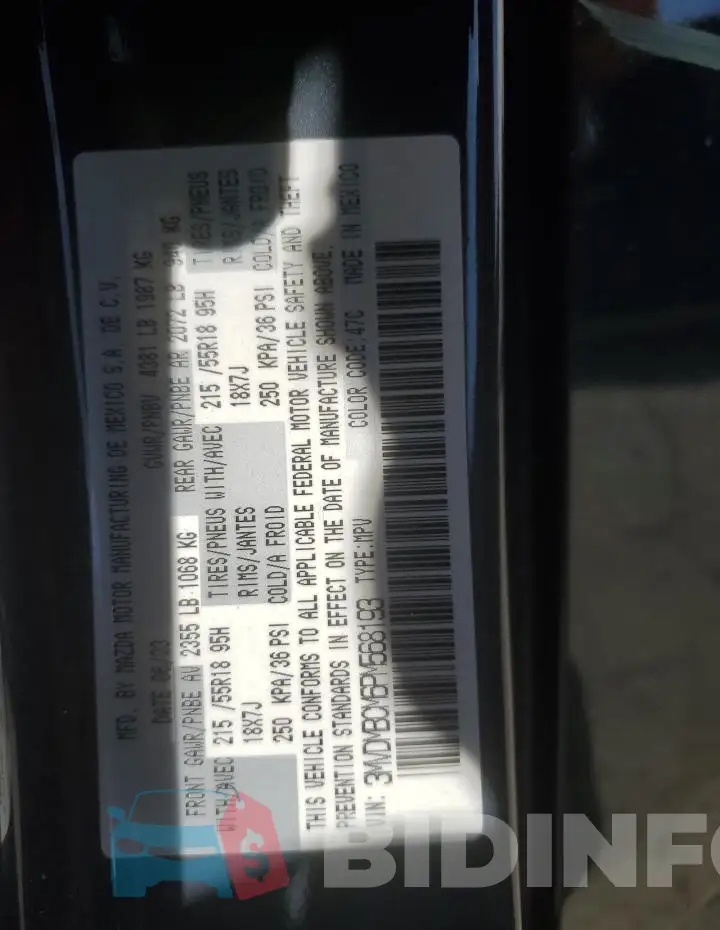 3MVDMBCM6PM568193 Photo# 13