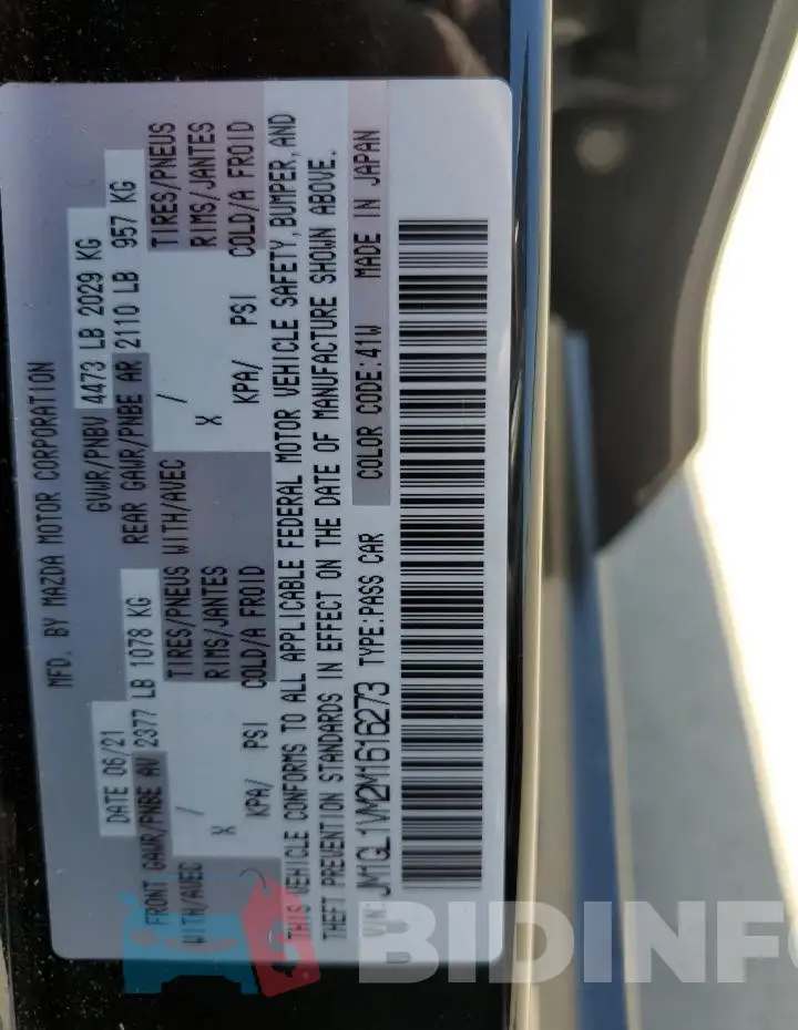 JM1GL1VM2M1616273 Photo# 12