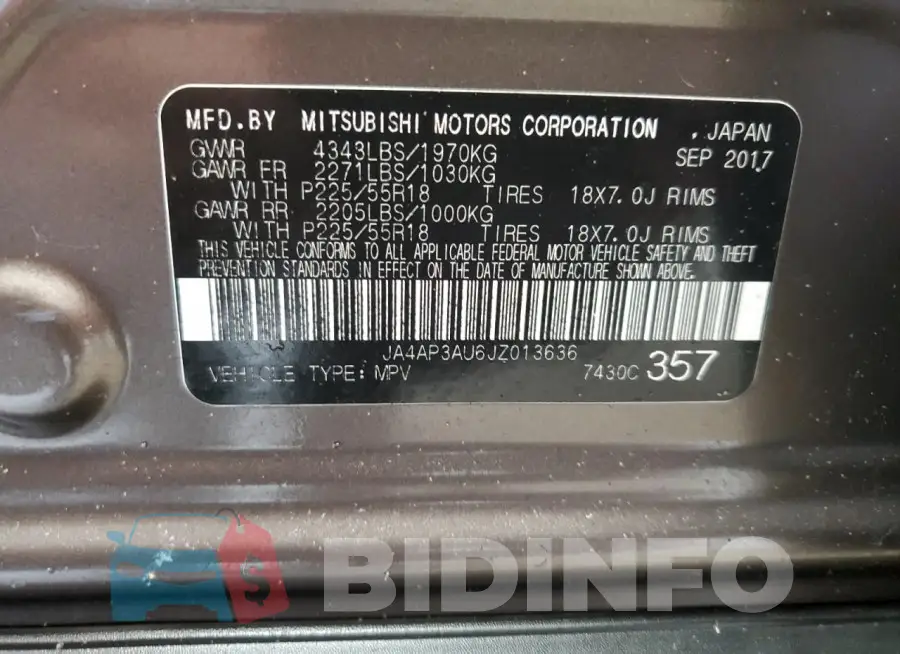 JA4AP3AU6JZ013636 Photo# 13