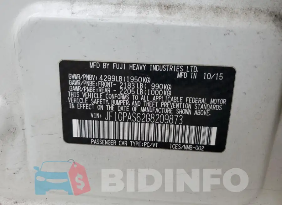 JF1GPAS62G8209873 Photo# 12