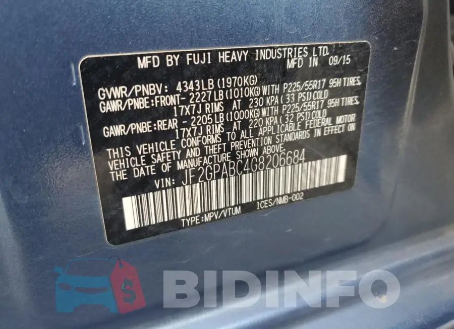 JF2GPABC4G8206684 Photo# 13