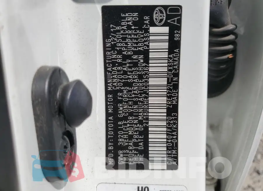 2T1BURHE7JC035367 Photo# 12