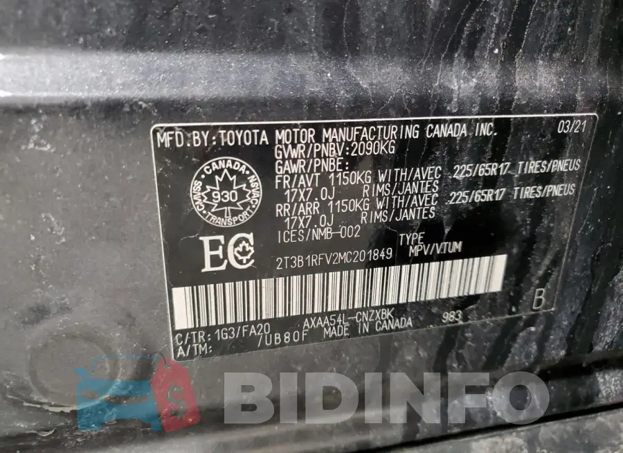 2T3B1RFV2MC201849 Photo# 13