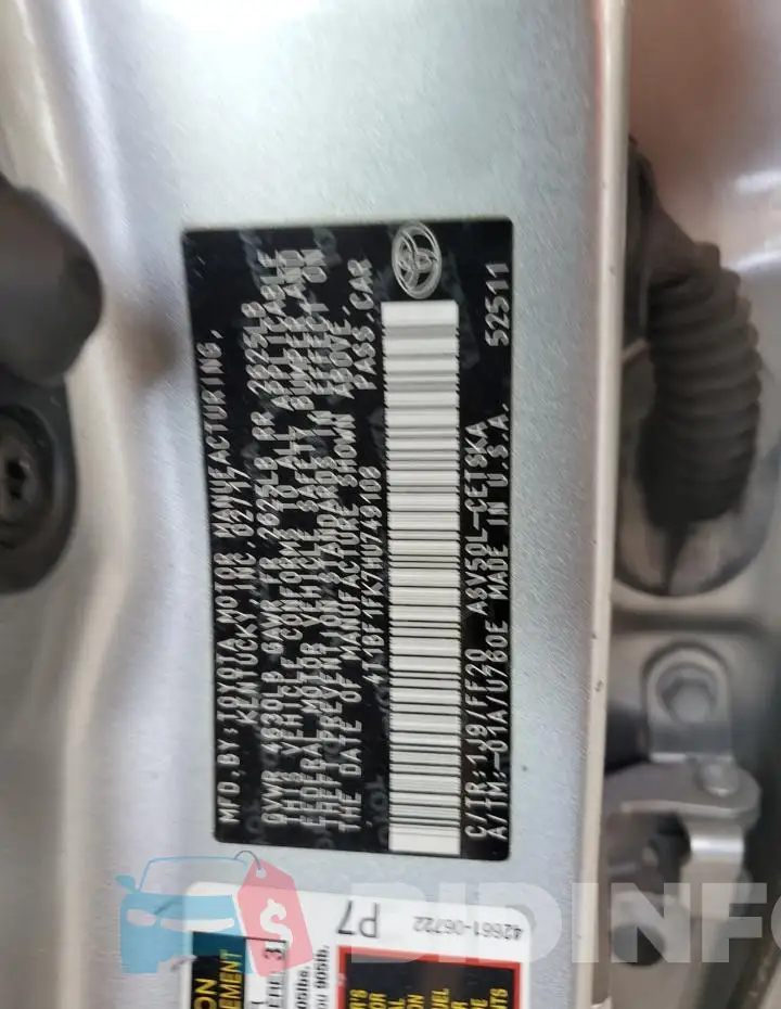 4T1BF1FK7HU749108 Photo# 12