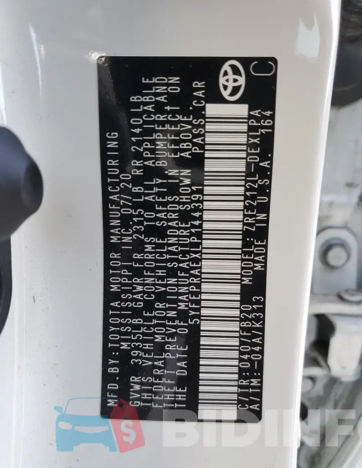 5YFEPRAEXLP144391 Photo# 12