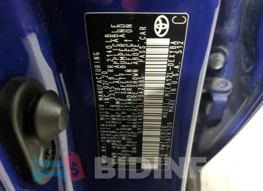 5YFT4RCEXLP047995 Photo# 12