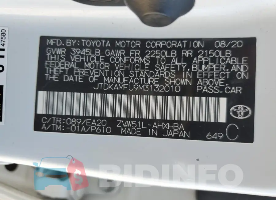 JTDKAMFU9M3132010 Photo# 12