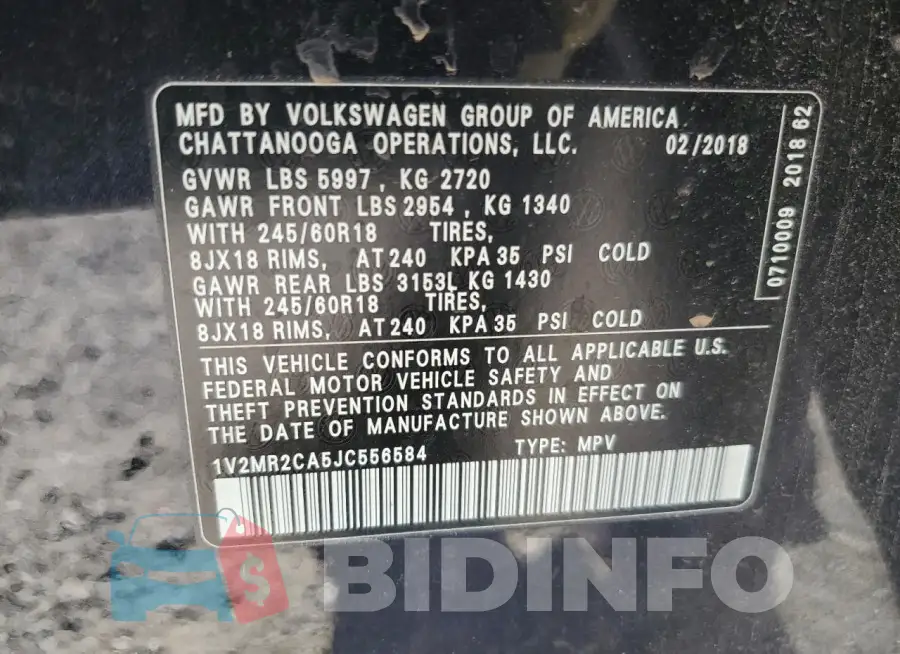 1V2MR2CA5JC556584 Photo# 14