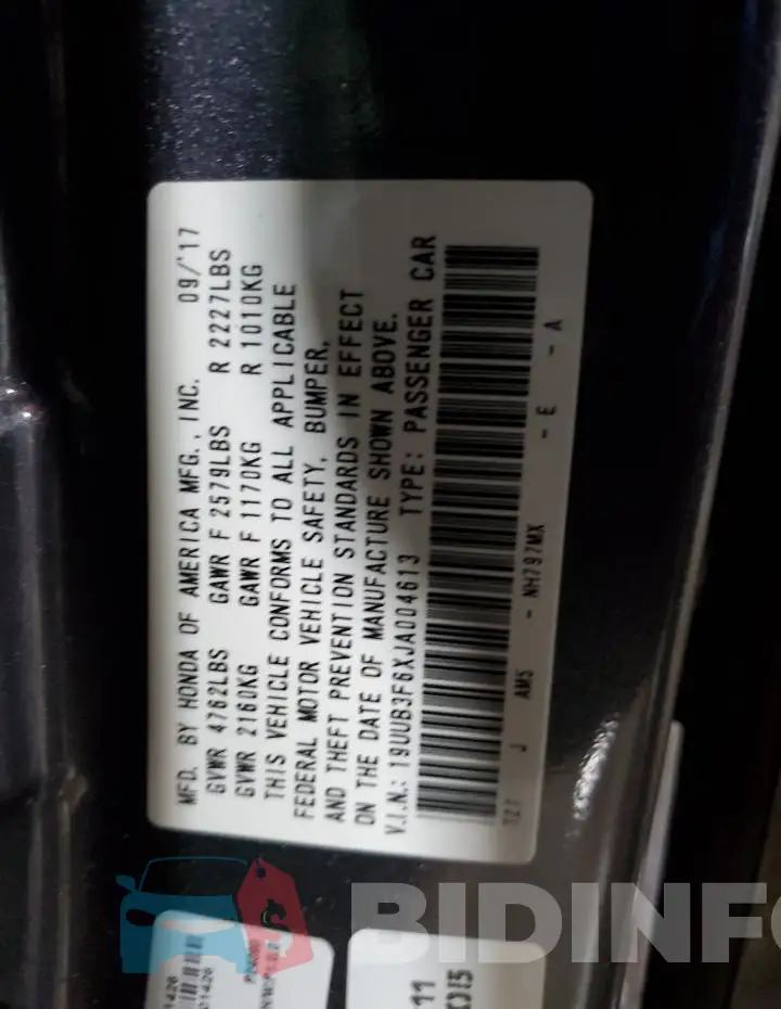 19UUB3F6XJA004613 Photo# 12