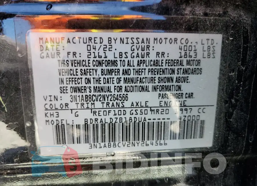 3N1AB8CV2NY264566 Photo# 12