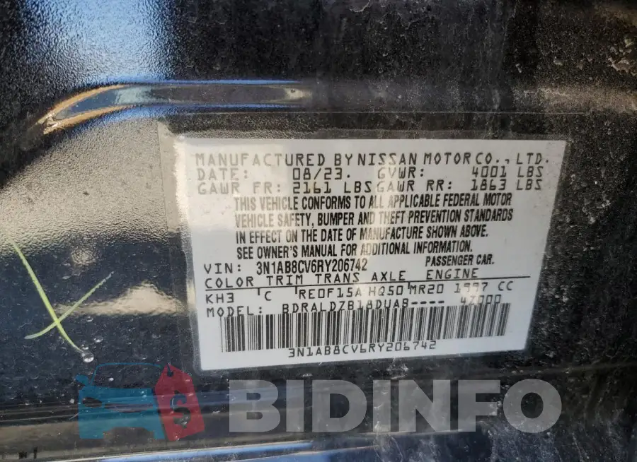 3N1AB8CV6RY206742 Photo# 12