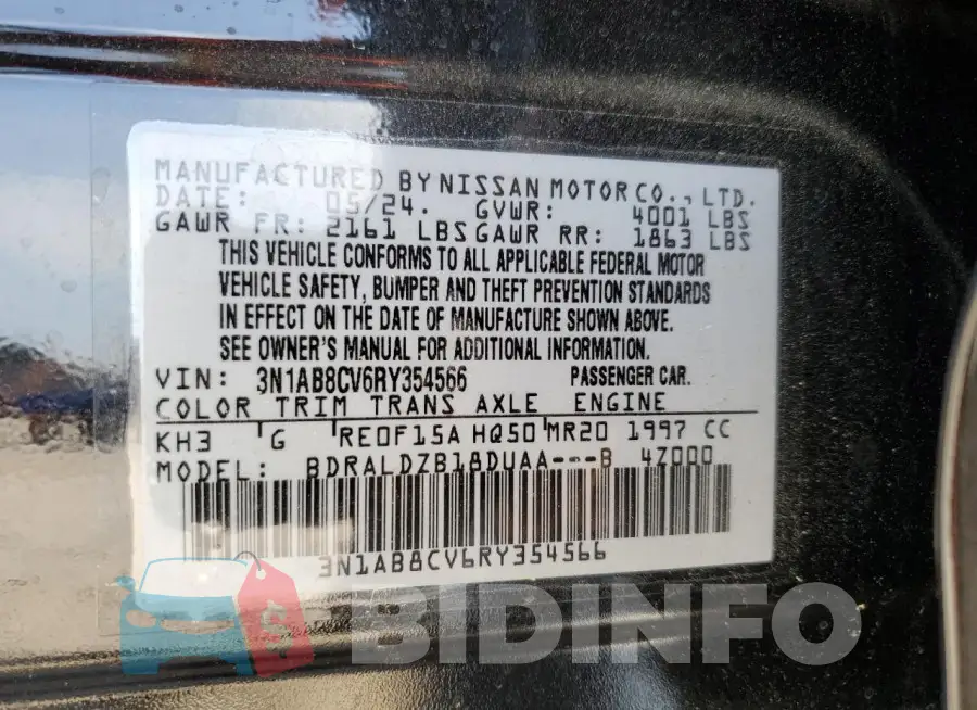 3N1AB8CV6RY354566 Photo# 12