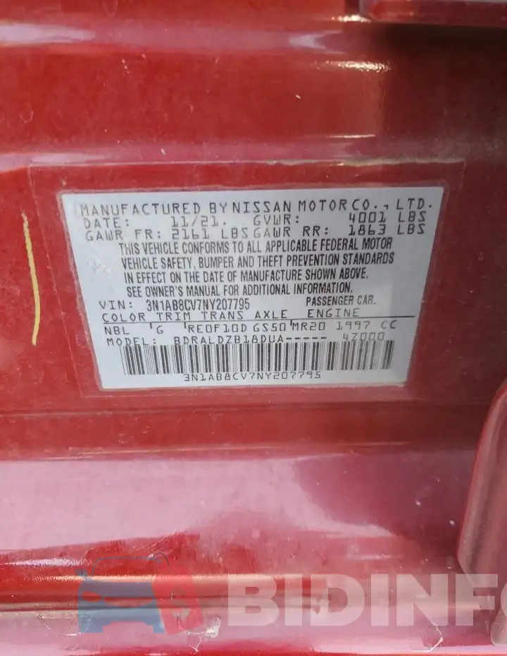 3N1AB8CV7NY207795 Photo# 12