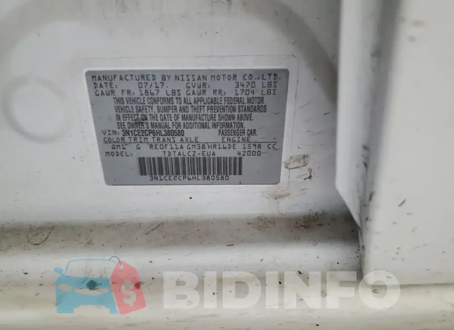 3N1CE2CP6HL380580 Photo# 12