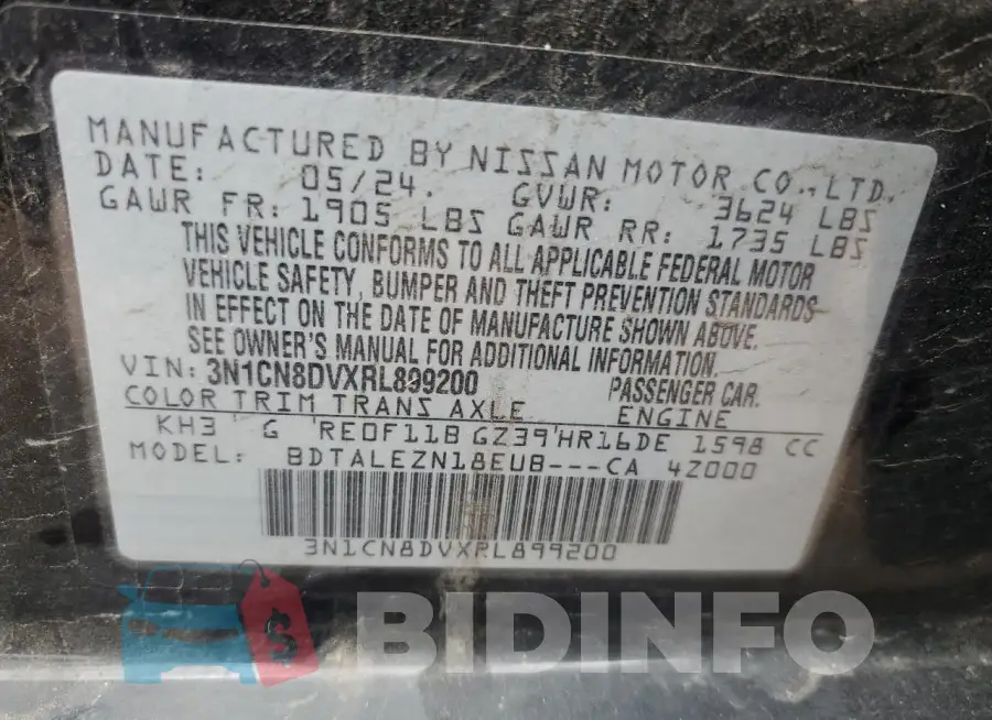 3N1CN8DVXRL899200 Photo# 12