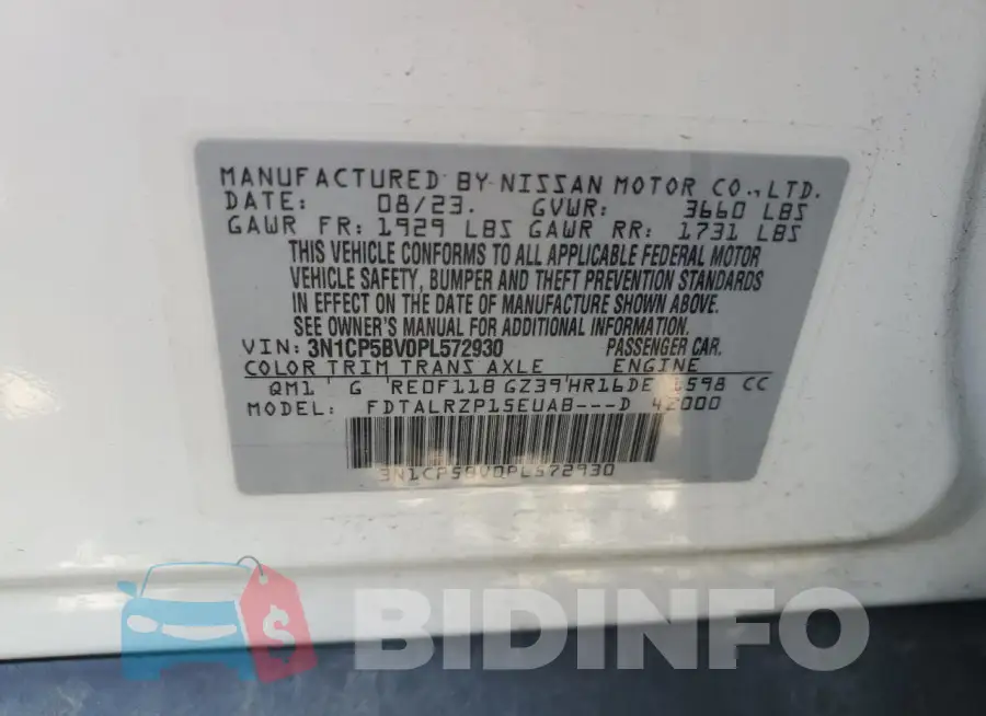 3N1CP5BV0PL572930 Photo# 12