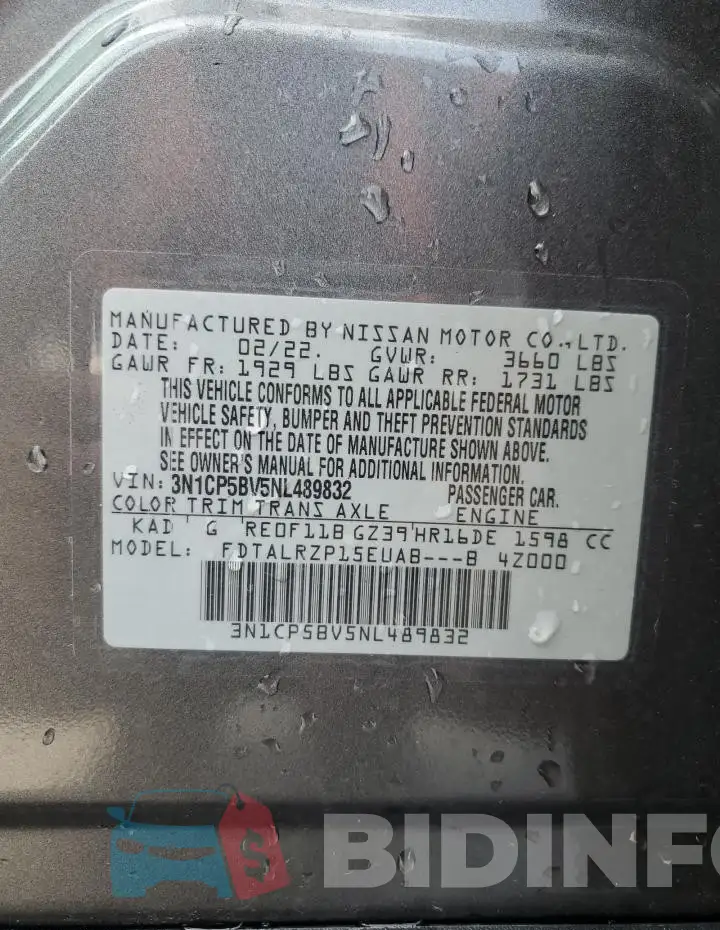 3N1CP5BV5NL489832 Photo# 14