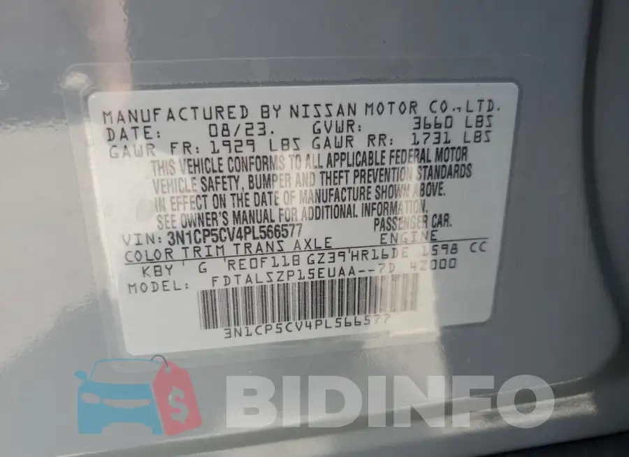 3N1CP5CV4PL566577 Photo# 14