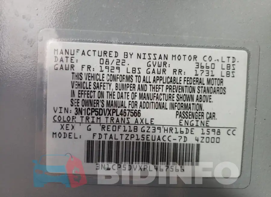 3N1CP5DVXPL467566 Photo# 13