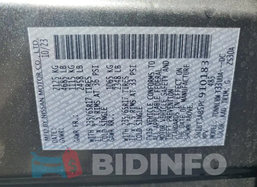 5N1BT3AB5PC910183 Photo# 12