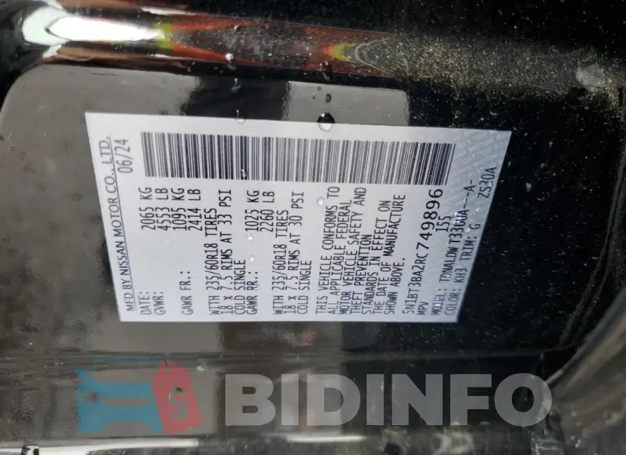 5N1BT3BA2RC749896 Photo# 13