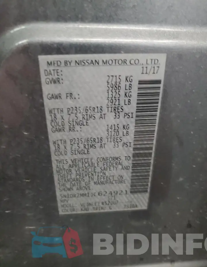 5N1DR2MM1JC624921 Photo# 13