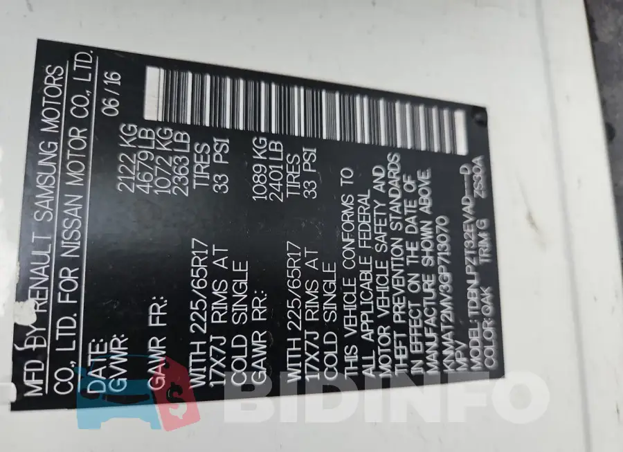 KNMAT2MV3GP713070 Photo# 10