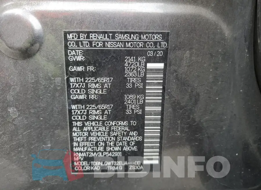 KNMAT2MV3LP542931 Photo# 13
