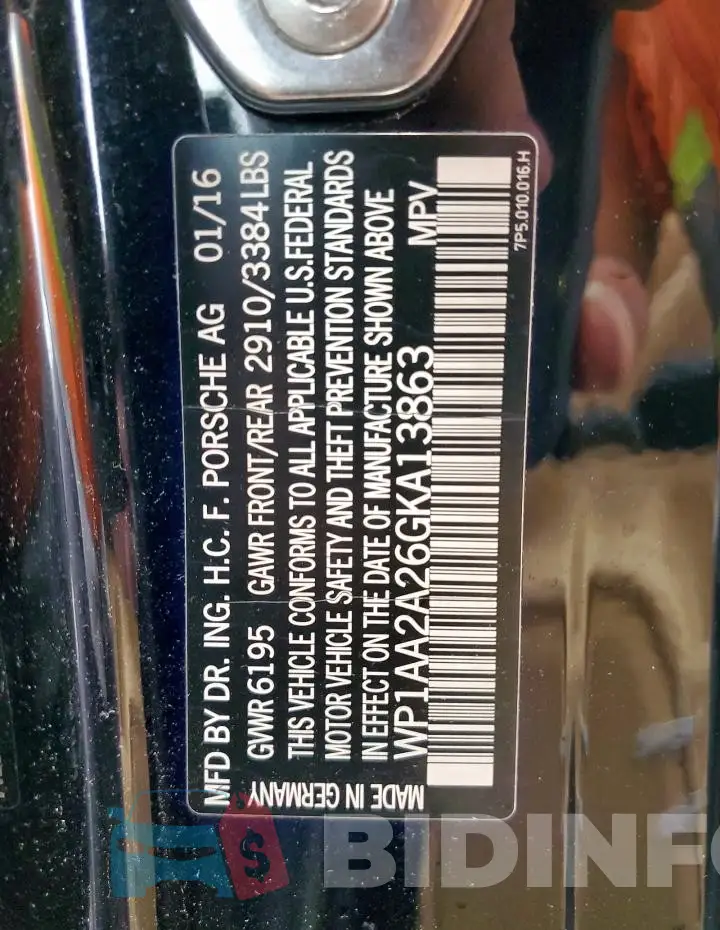 WP1AA2A26GKA13863 Photo# 13