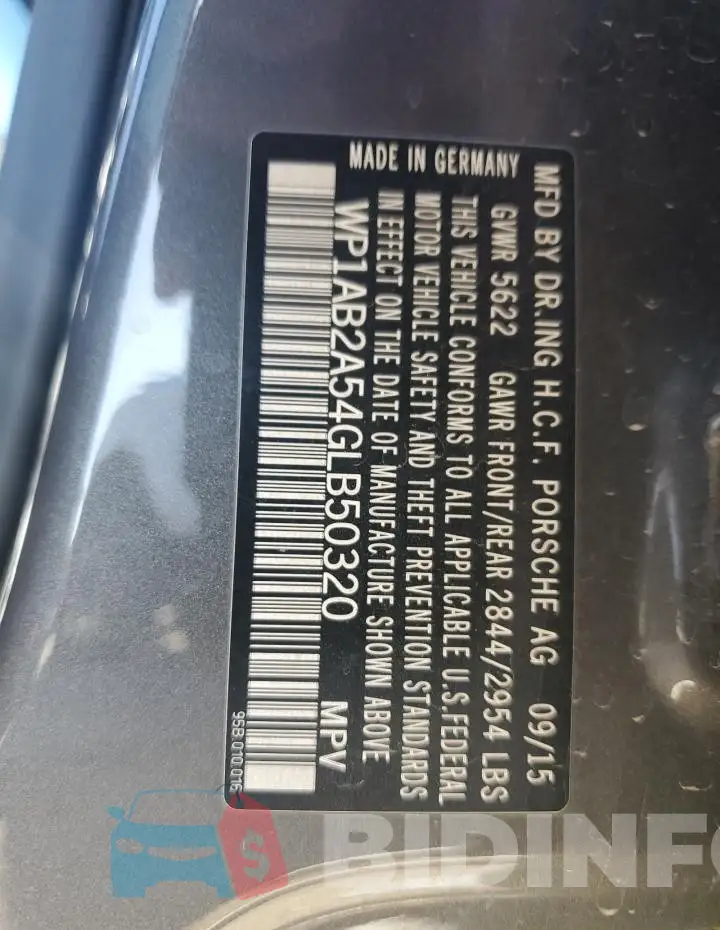 WP1AB2A54GLB50320 Photo# 13