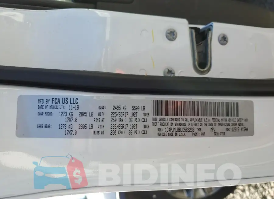 1C4PJMLB8LD569238 Photo# 14