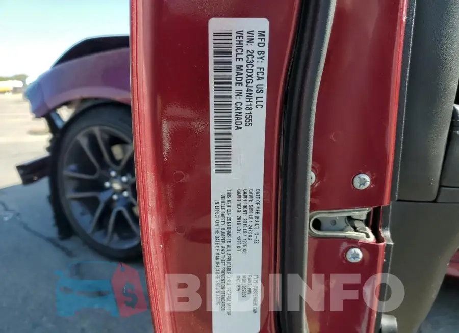 2C3CDXGJ4NH181555 Photo# 12