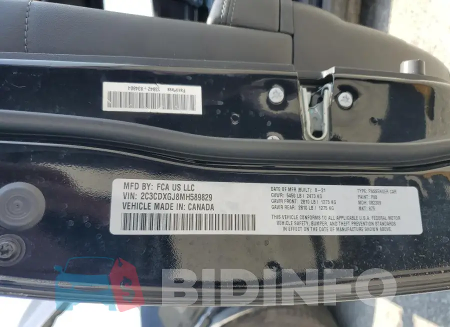 2C3CDXGJ8MH589829 Photo# 12