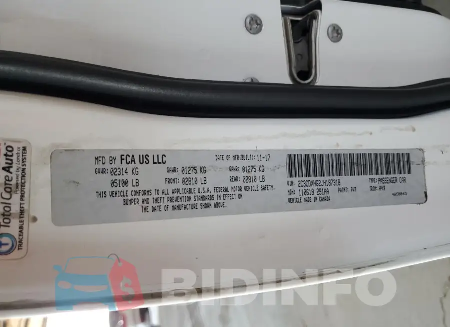 2C3CDXHG2JH187318 Photo# 12