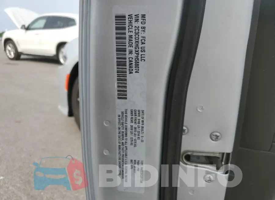 2C3CDXHGXPH588074 Photo# 12
