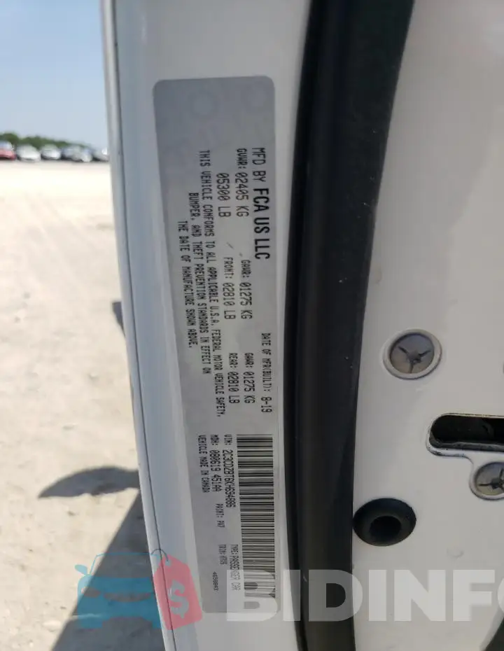 2C3CDZBT6KH694886 Photo# 12