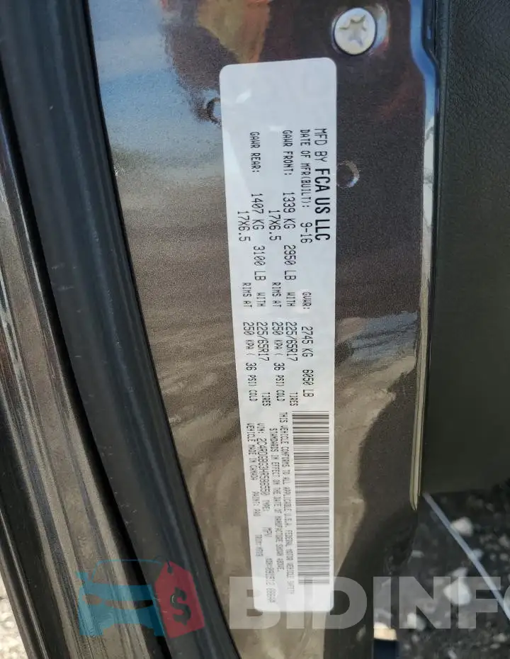 2C4RDGBG3HR586550 Photo# 14