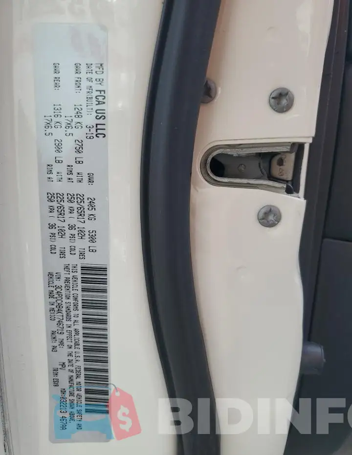 3C4PDCAB4KT746719 Photo# 13