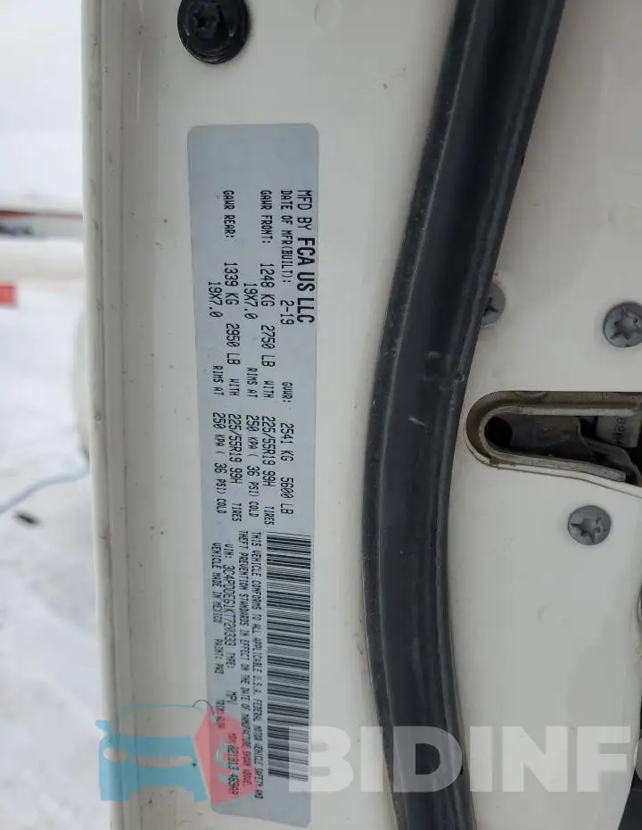 3C4PDDEG1KT720333 Photo# 13