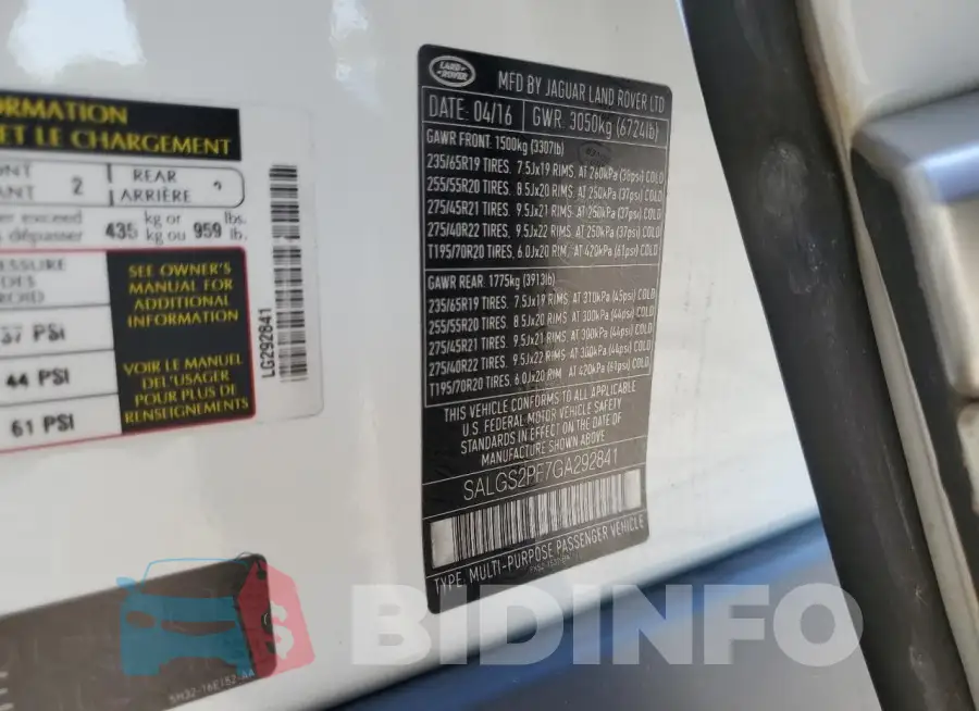 SALGS2PF7GA292841 Photo# 13