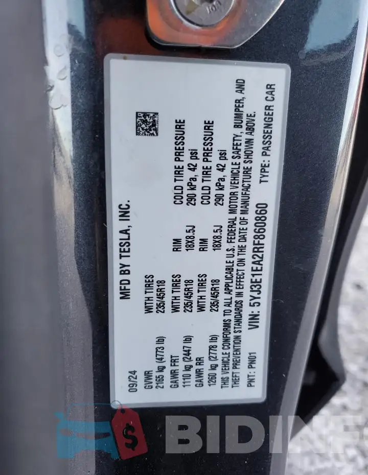 5YJ3E1EA2RF860860 Photo# 13