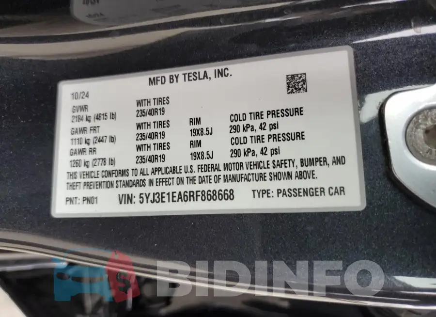 5YJ3E1EA6RF868668 Photo# 12