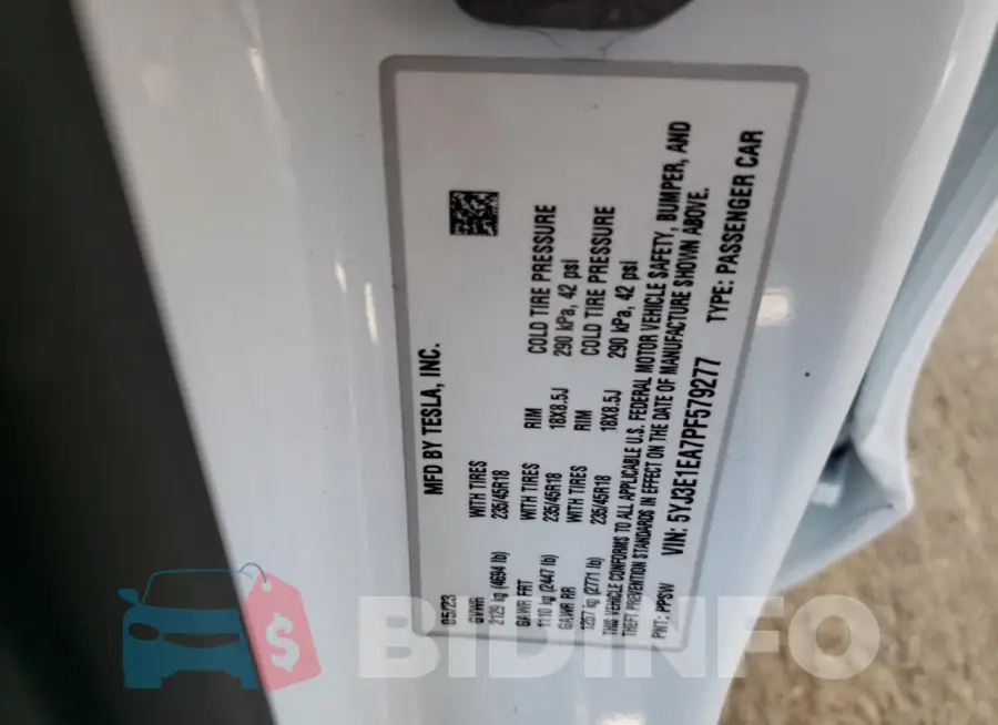 5YJ3E1EA7PF579277 Photo# 12