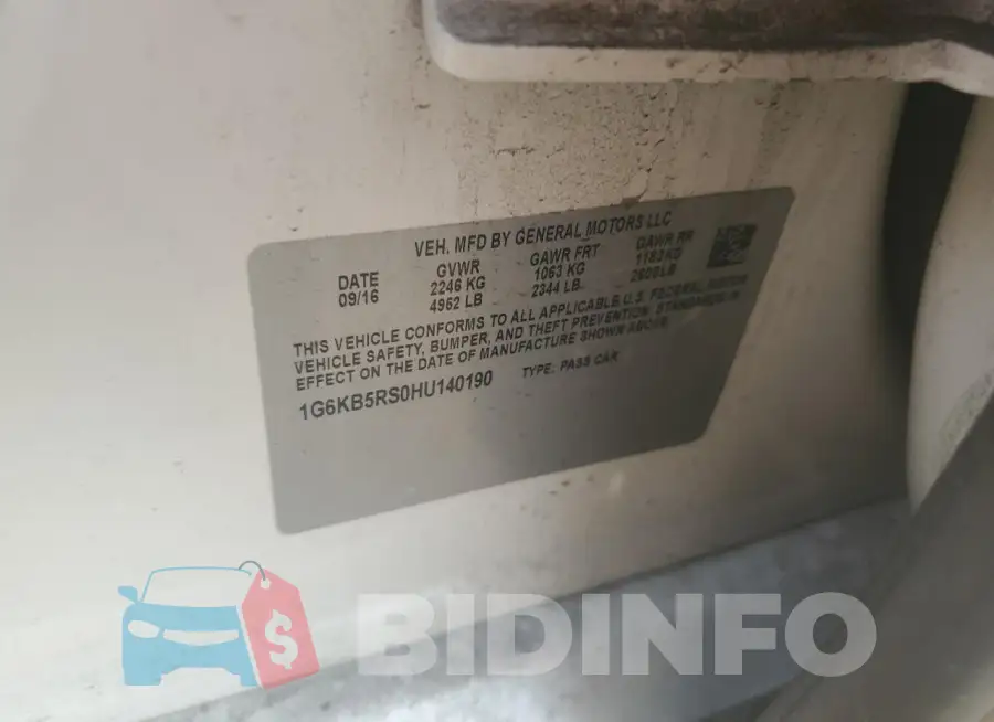 1G6KB5RS0HU140190 Photo# 12